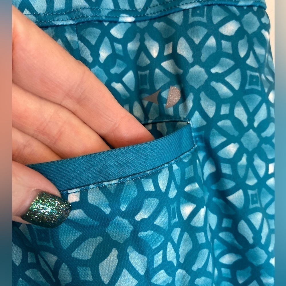 Athletic Stretchy Pull-On Skort~Blue & White~Back Pocket~Size XL - Picture 6 of 11
